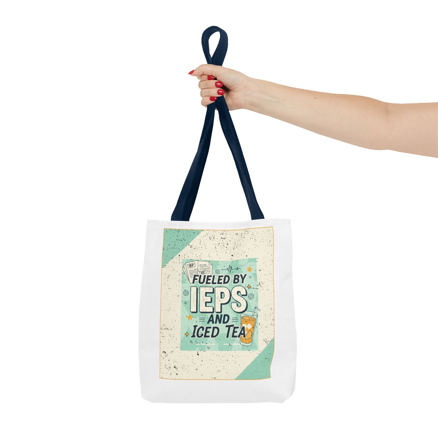 Tote Bag "Fueled by IEPs and Iced Tea" – Funny Teacher/IEP Caseworker Gift | SPED Sanctuary Tote Bag