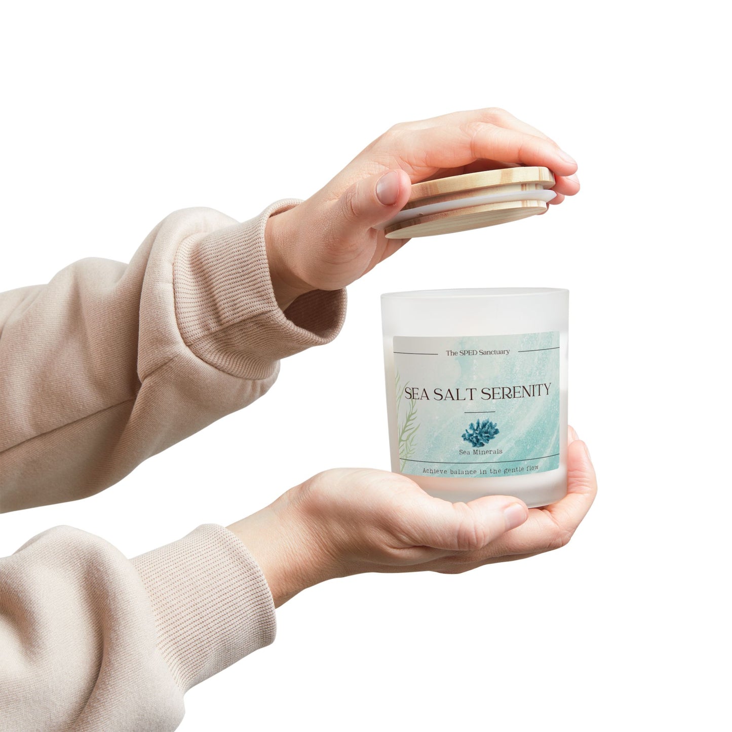 Sea Salt Serenity Aromatherapy Sea Minerals Candle, 11oz | The SPED Sanctuary