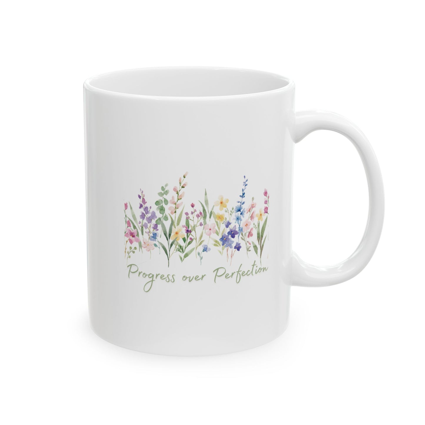 Progress Over Perfection Wildflowers Mug | SPED Sanctuary Mug