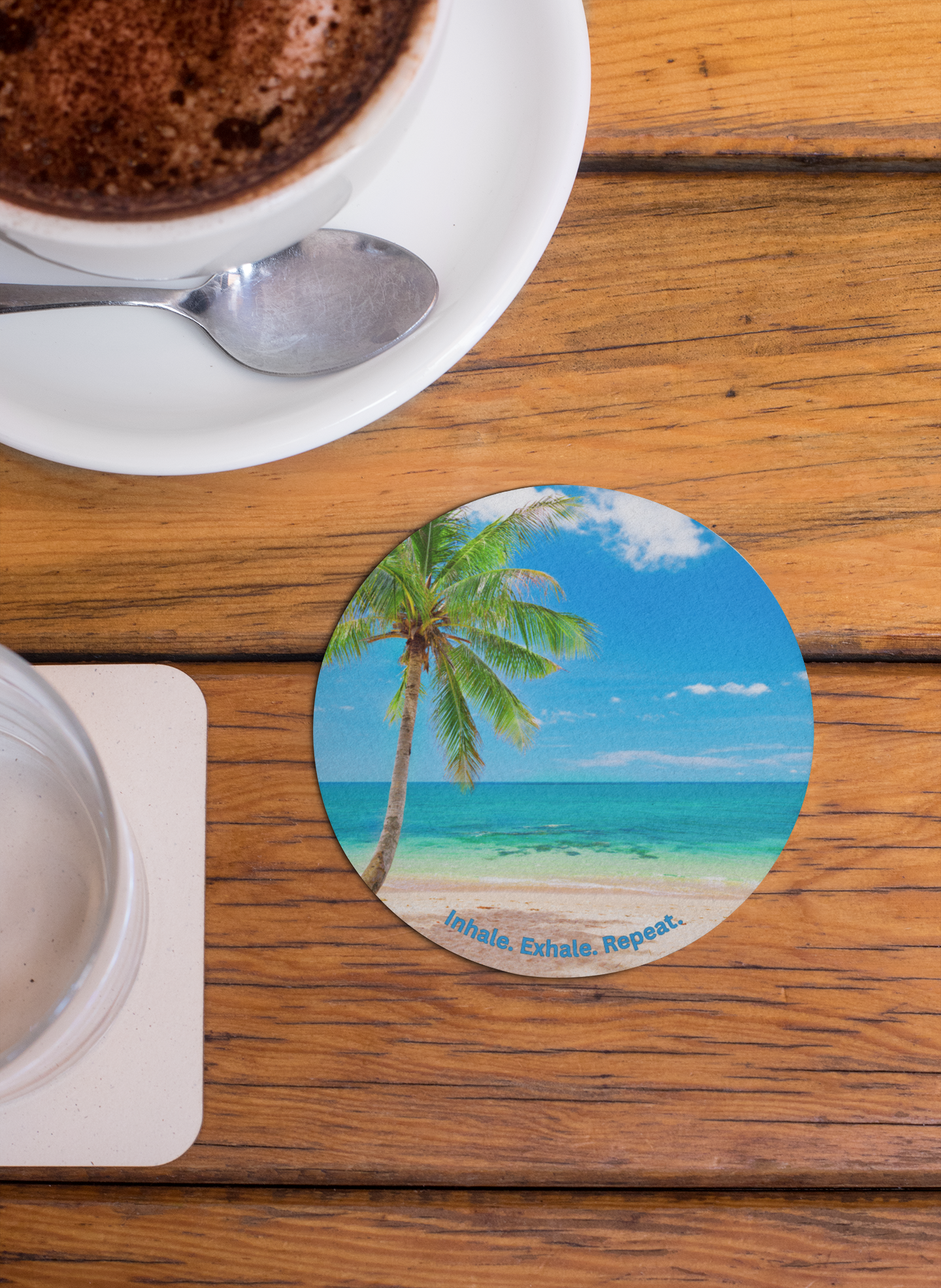 Tropical Beach Coconut Tree Coaster | The SPED Sanctuary