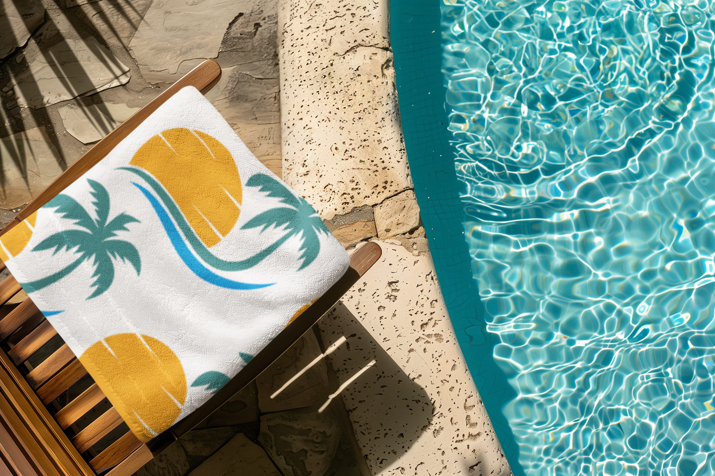 Tropical Palm Sunset Beach Towel | The SPED Sanctuary