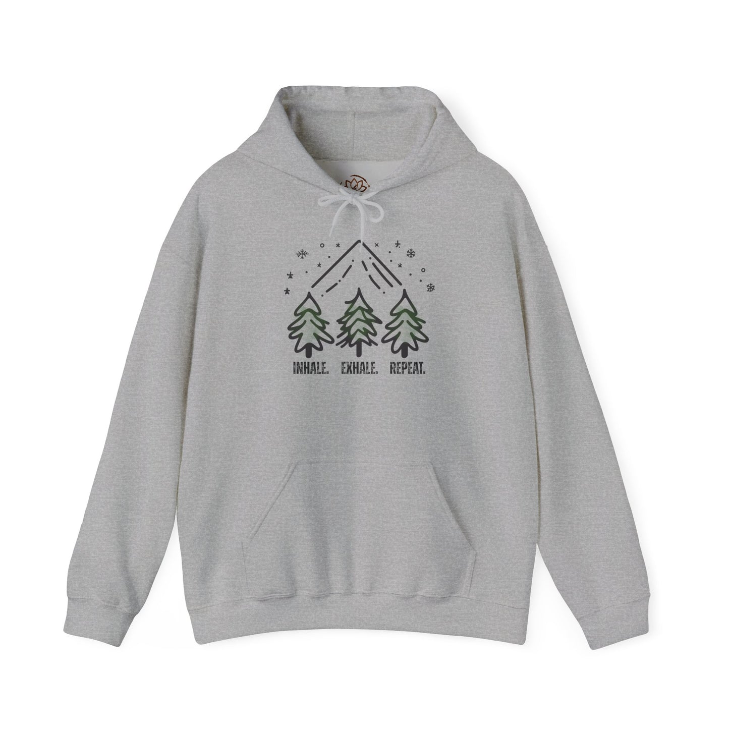 Hoodie - 'Inhale. Exhale. Repeat.' Mountain Trees | The SPED Sanctuary Hoodie