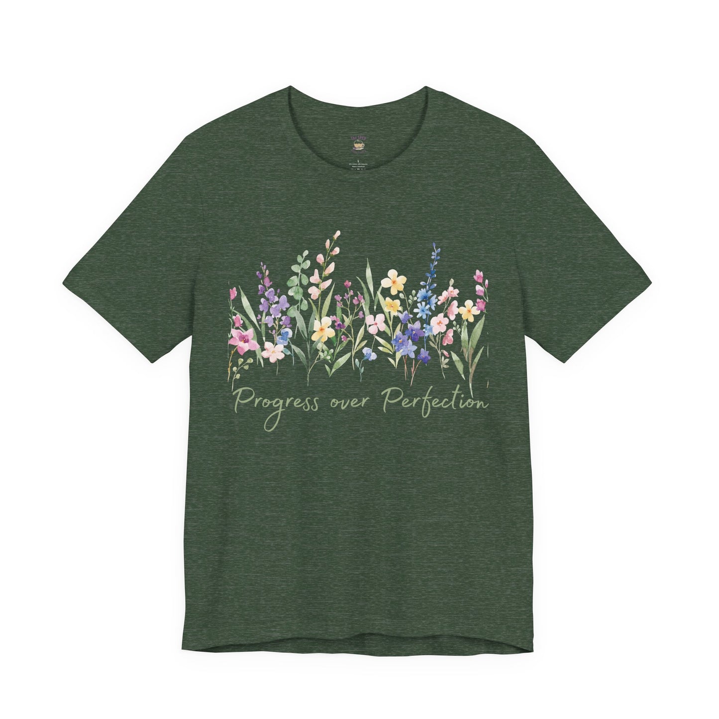 Progress Over Perfection Watercolor Wildflowers TEE | SPED Sanctuary T-Shirt