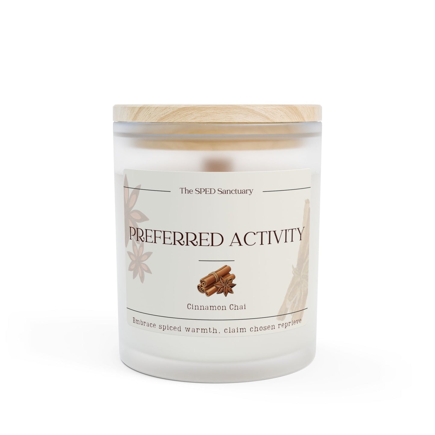 Preferred Activity Cinnamon Chai Aromatherapy Candle — 11oz | The SPED Sanctuary Candle