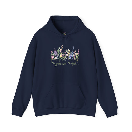 Progress over Perfection Wildflowers Watercolor Hoodie | SPED Sanctuary Hoodie