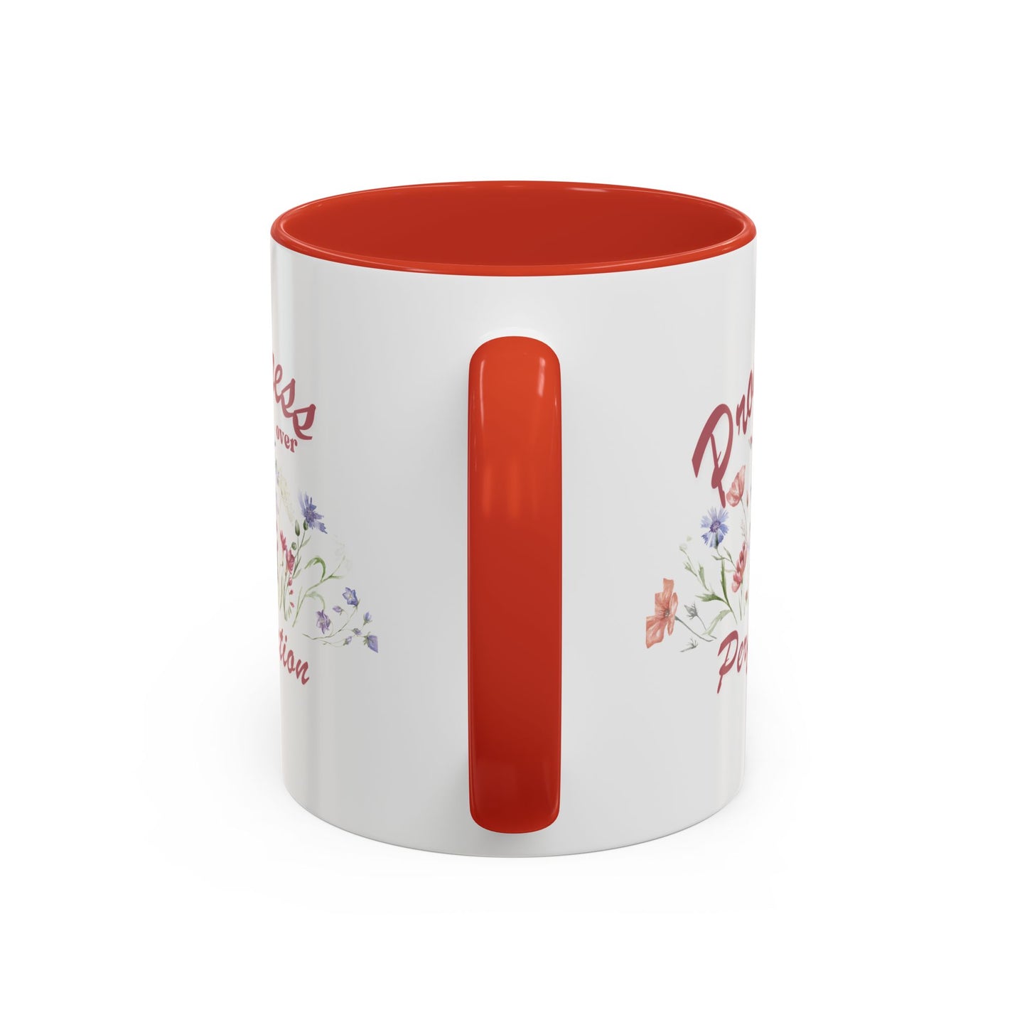 'Progress Over Perfection' Floral Accent Coffee Mug — 11/15oz | SPED Sanctuary Mug