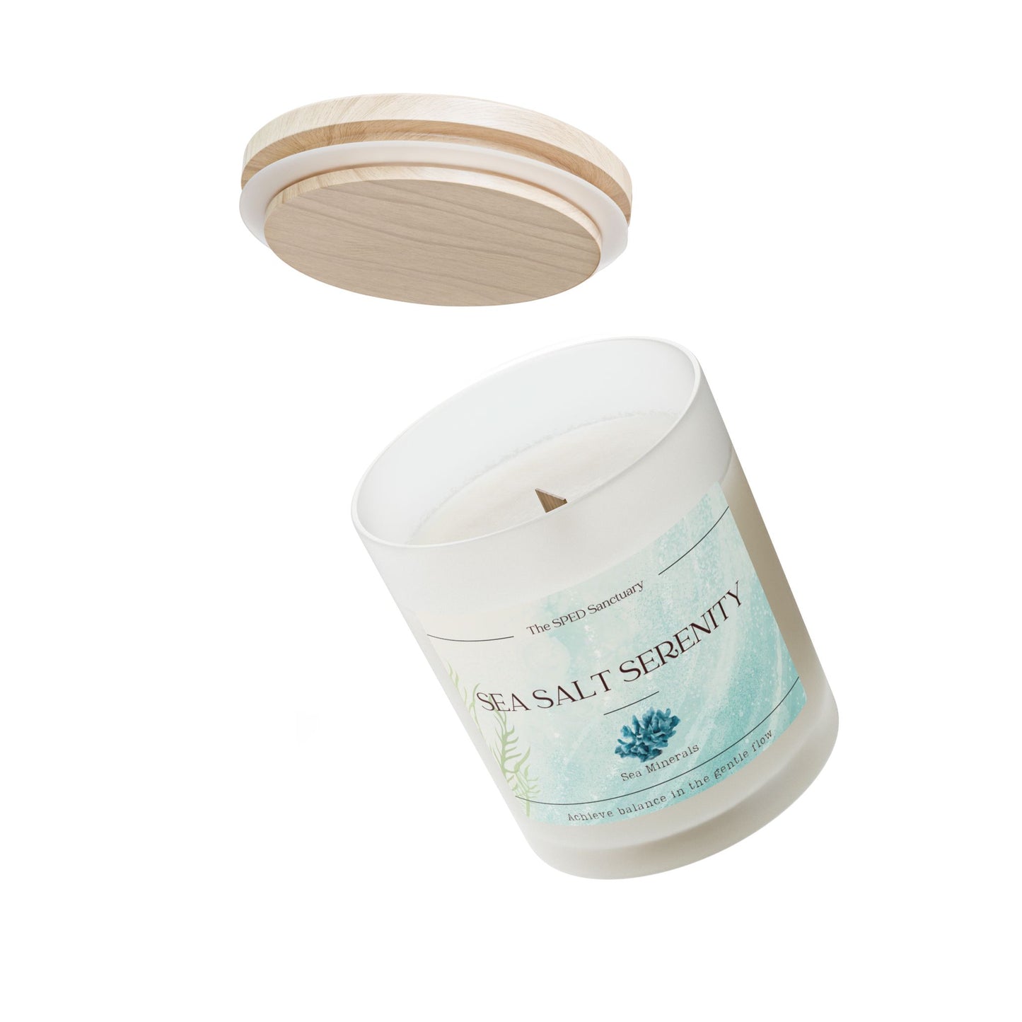 Sea Salt Serenity Aromatherapy Sea Minerals Candle, 11oz | The SPED Sanctuary