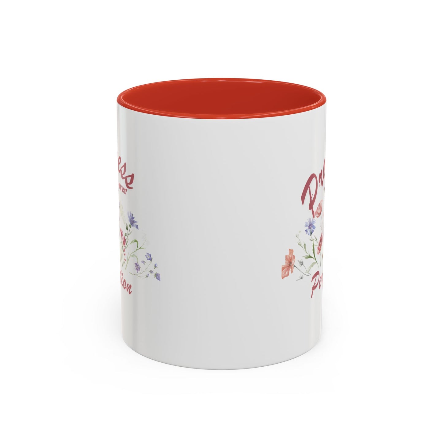 'Progress Over Perfection' Floral Accent Coffee Mug — 11/15oz | SPED Sanctuary Mug