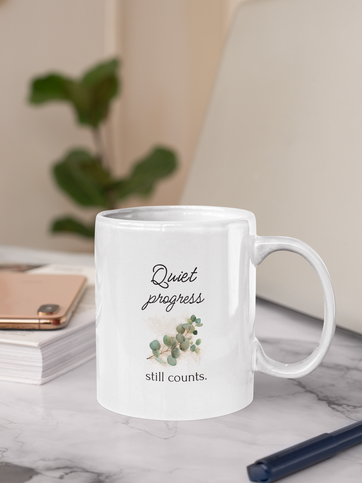 Quiet Progress Still Counts Mug | Special Education Teacher Gift | Inspirational SPED Educator Coffee Cup | Autism Teacher Appreciation Gift (11oz/15oz)