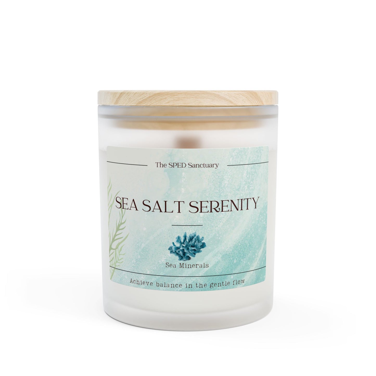 Sea Salt Serenity Aromatherapy Sea Minerals Candle, 11oz | The SPED Sanctuary
