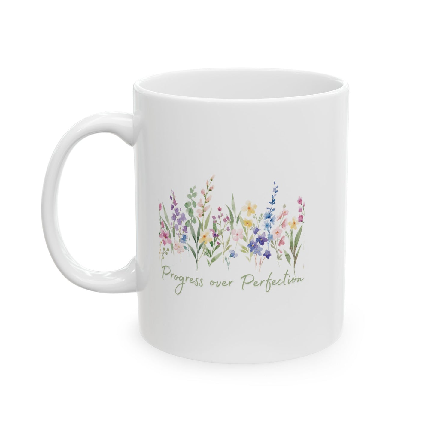 Progress Over Perfection Wildflowers Mug | SPED Sanctuary Mug