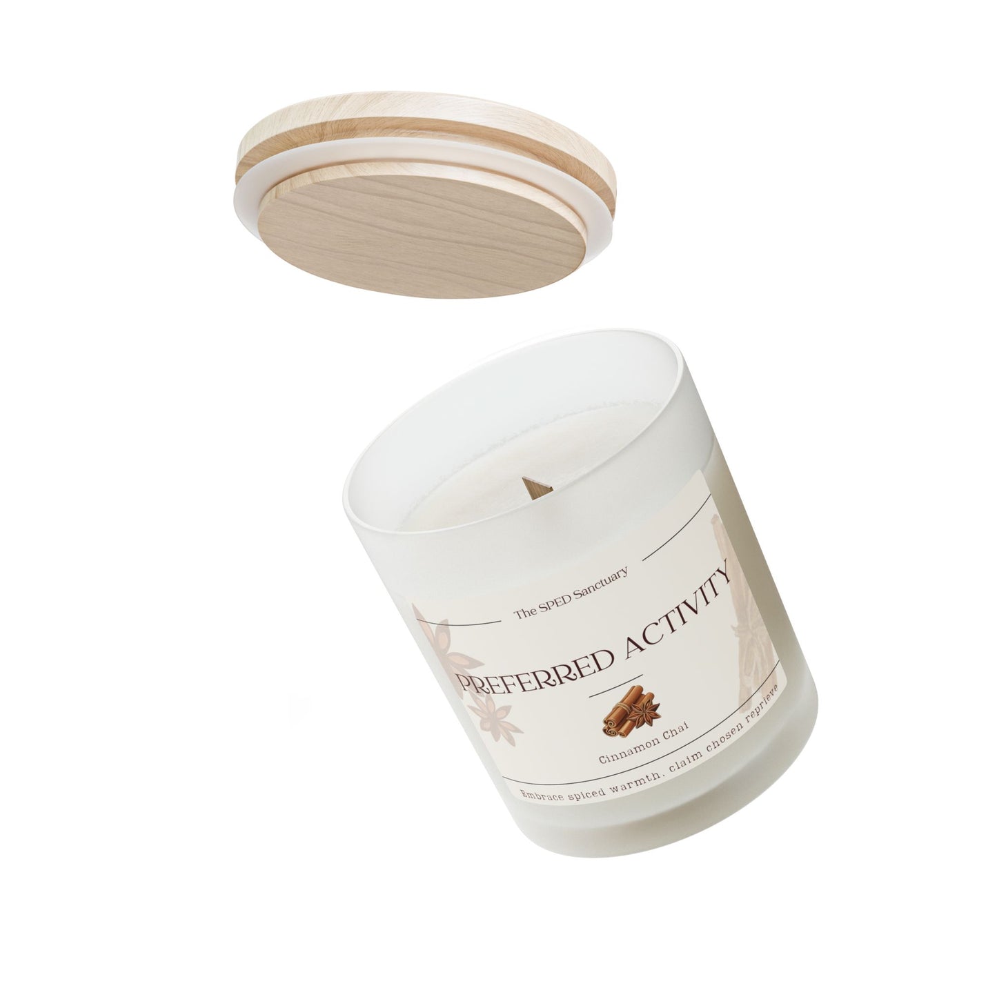 Preferred Activity Cinnamon Chai Aromatherapy Candle — 11oz | The SPED Sanctuary Candle