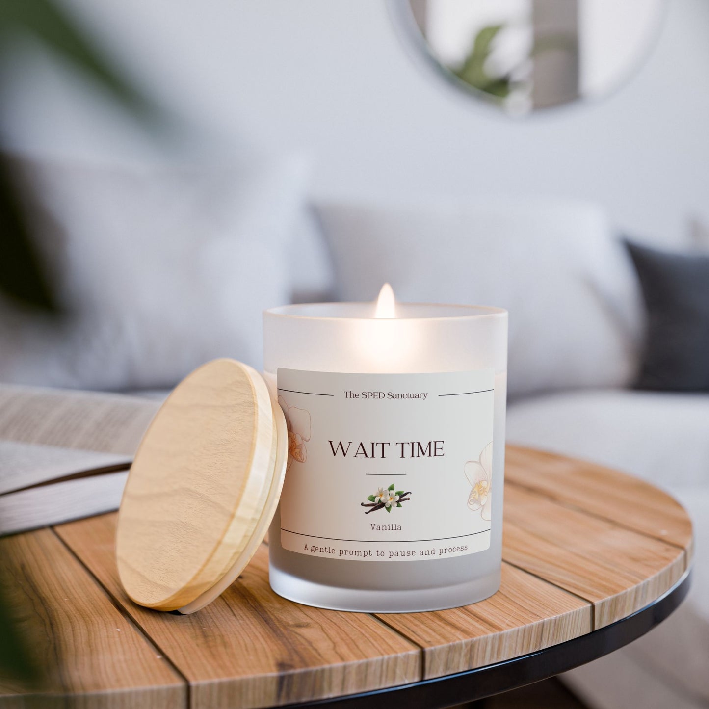 Wait Time Vanilla Aromatherapy Candle — 11oz | The SPED Sanctuary Candle