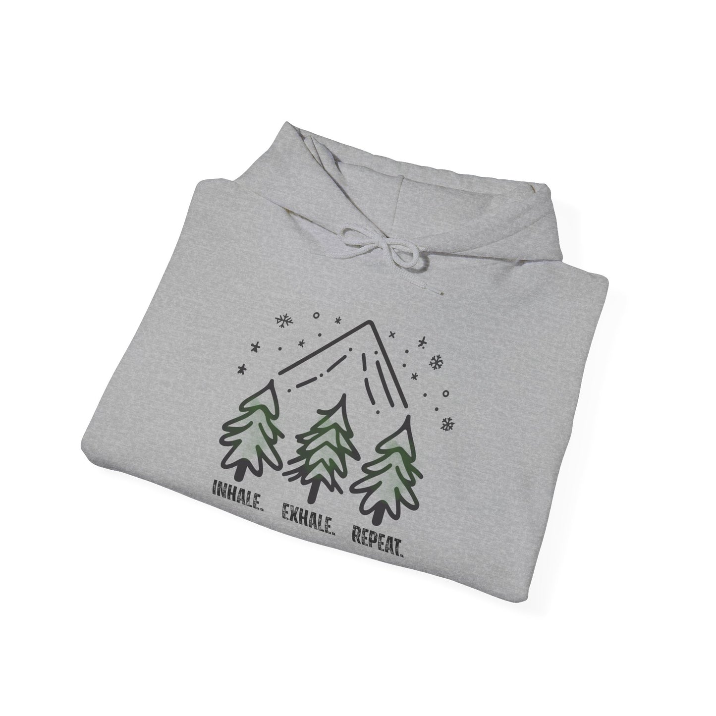Hoodie - 'Inhale. Exhale. Repeat.' Mountain Trees | The SPED Sanctuary Hoodie