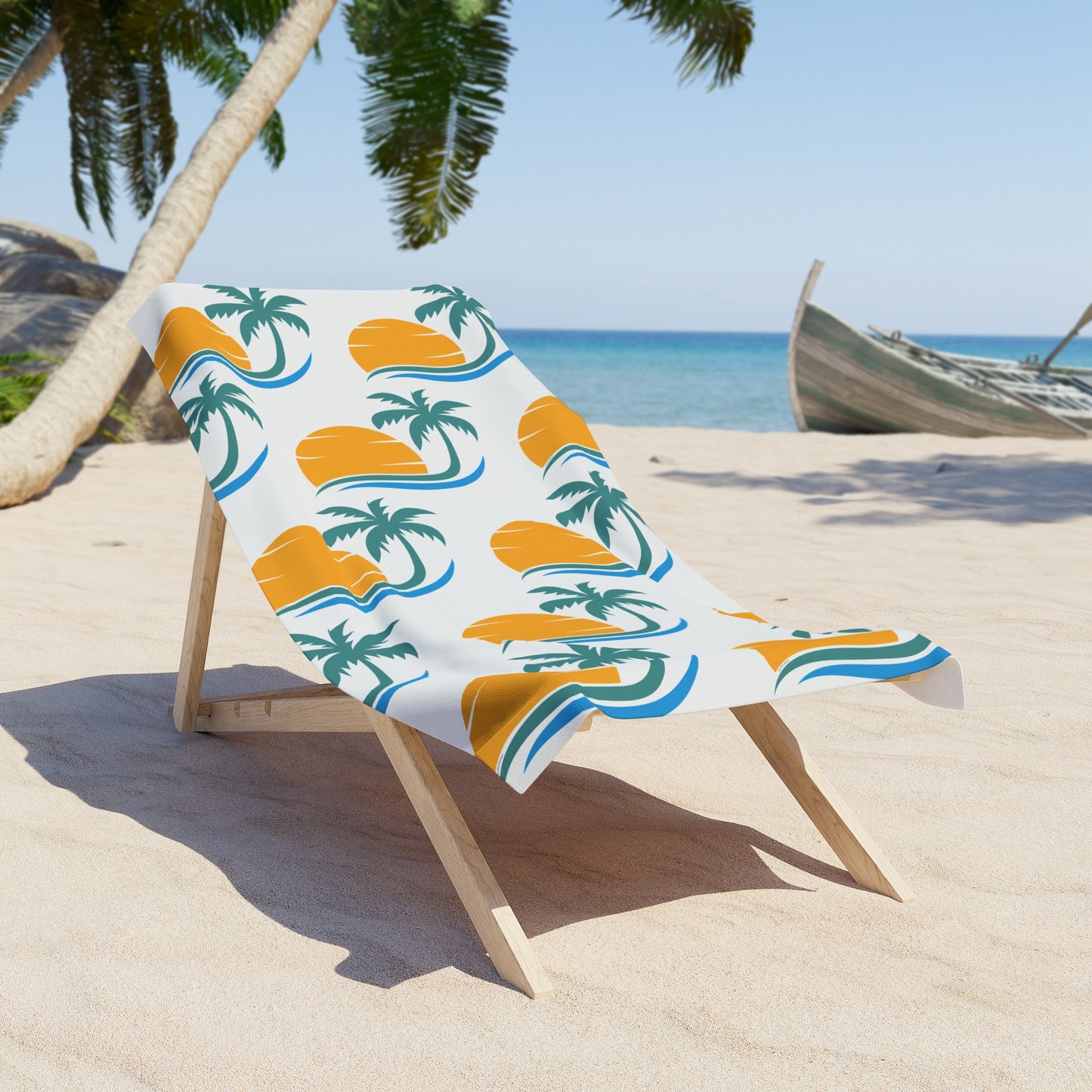 Tropical Palm Sunset Beach Towel | The SPED Sanctuary