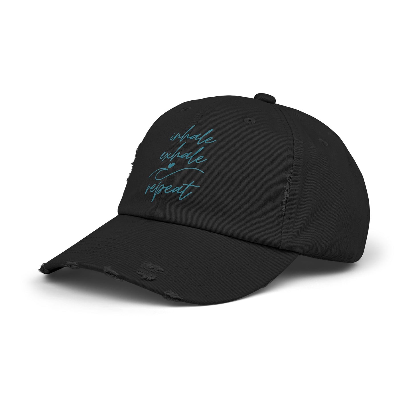 Distressed Baseball Cap — “Inhale Exhale Repeat” | The SPED Sanctuary Cap