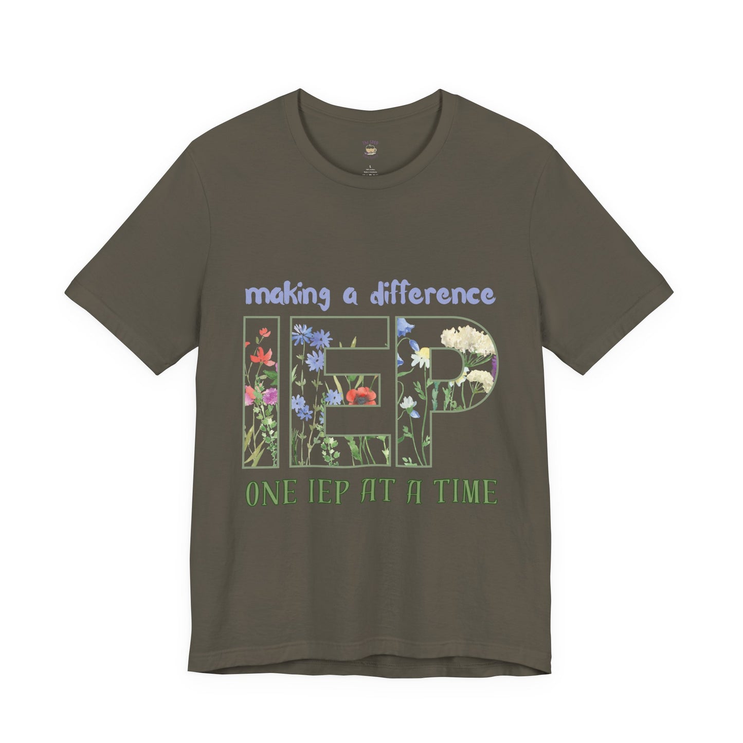 IEP Advocate Floral T‑Shirt — "Making a Difference One IEP at a Time" | SPED Sanctuary T-Shirt