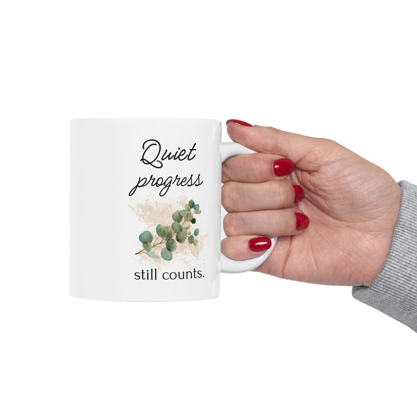 Quiet Progress Still Counts Mug | Special Education Teacher Gift | Inspirational SPED Educator Coffee Cup | Autism Teacher Appreciation Gift (11oz/15oz)