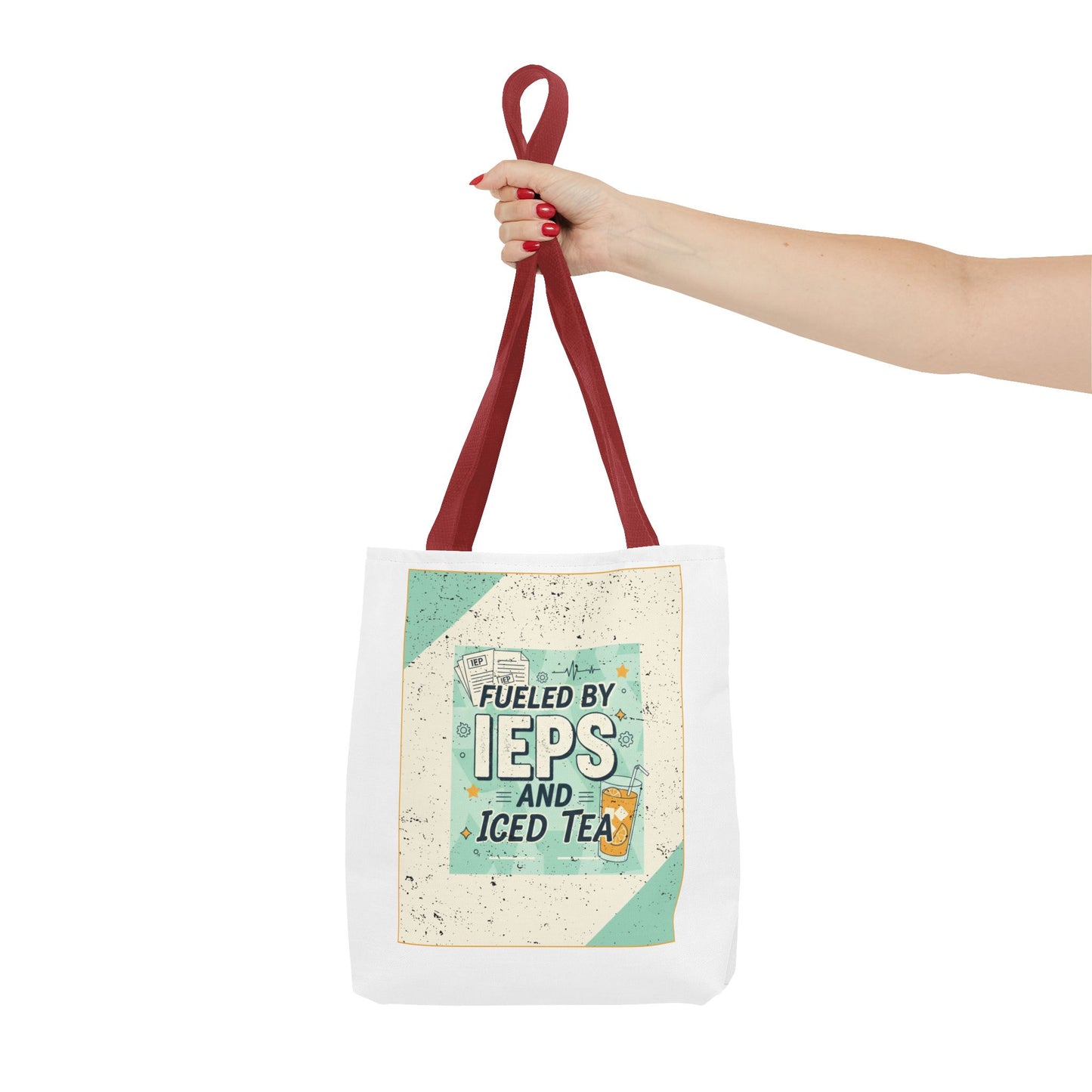 Tote Bag "Fueled by IEPs and Iced Tea" – Funny Teacher/IEP Caseworker Gift | SPED Sanctuary Tote Bag