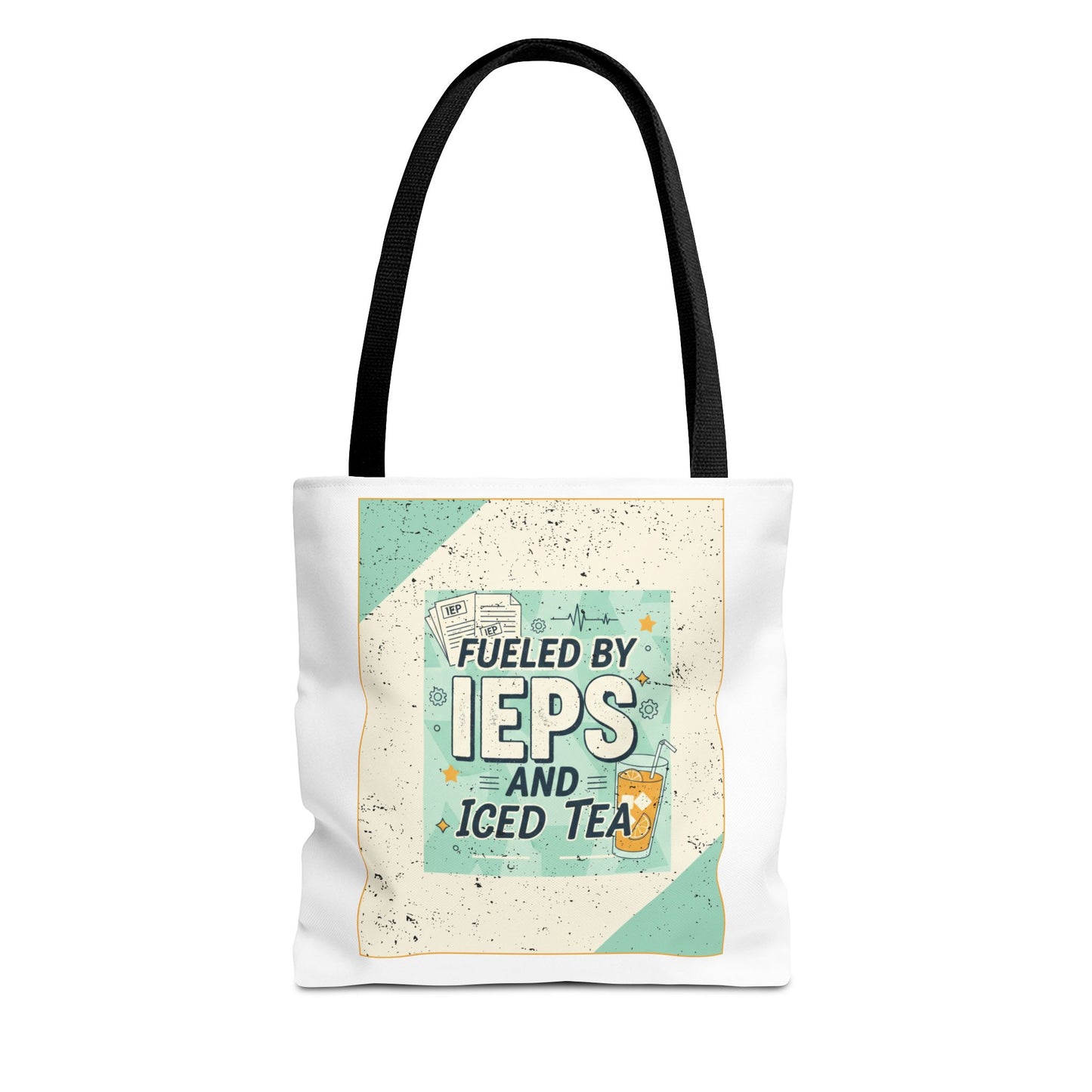 Tote Bag "Fueled by IEPs and Iced Tea" – Funny Teacher/IEP Caseworker Gift | SPED Sanctuary Tote Bag