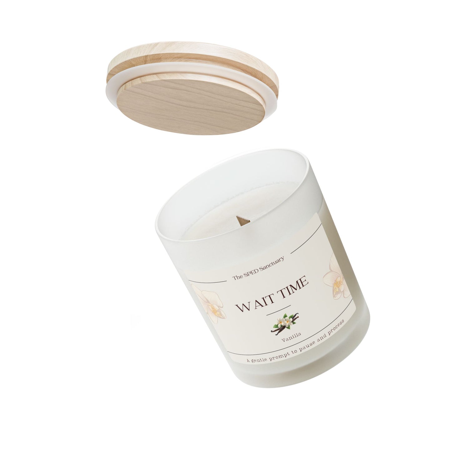 Wait Time Vanilla Aromatherapy Candle — 11oz | The SPED Sanctuary Candle