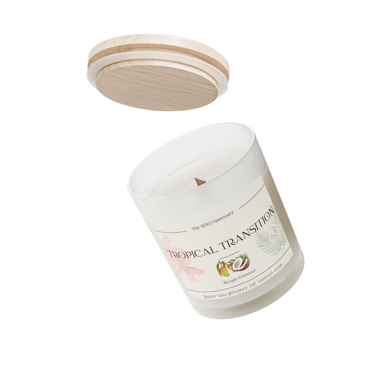 Tropical Transition Mango Coconut Aromatherapy Candle, 11oz | The SPED Sanctuary Candle