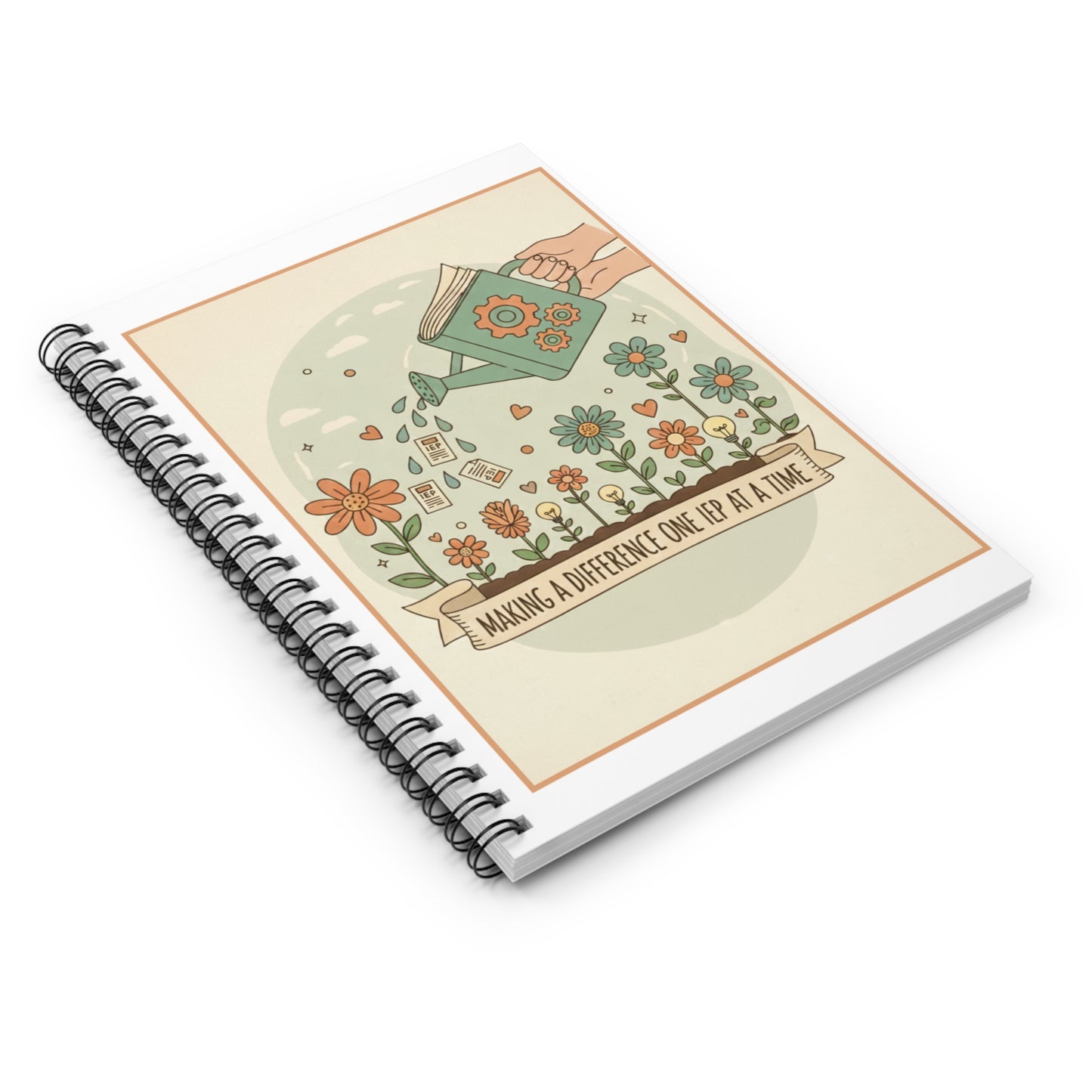 Spiral Notebook — “Making a Difference One IEP at a Time” Watering Can | SPED Sanctuary Notebook