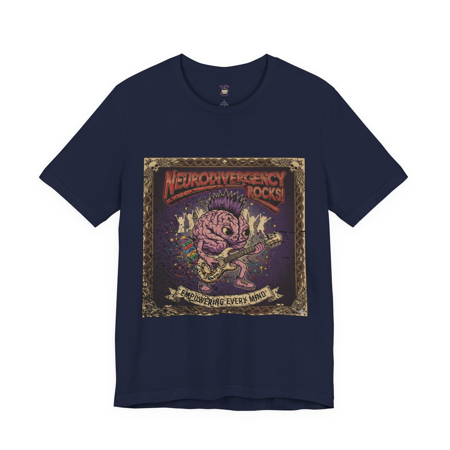 "Neurodivergency Rocks" Vintage Brain Guitar T-Shirt | SPED Sanctuary T-Shirt
