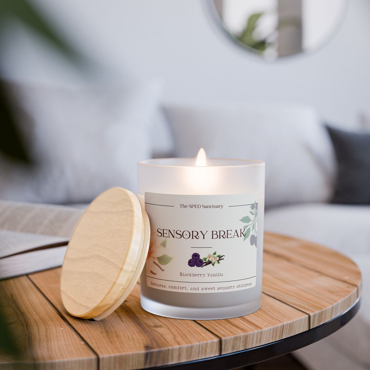 Sensory Break Blackberry Vanilla Aromatherapy Candle — 11oz | The SPED Sanctuary Candle