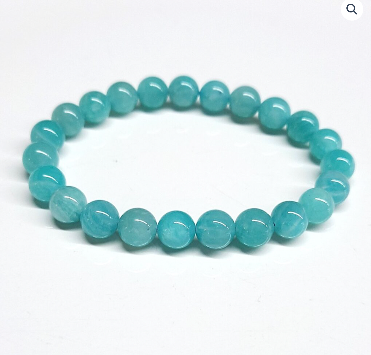 Amazonite (AA) Round Bead Bracelet 8mm - Confident Truth