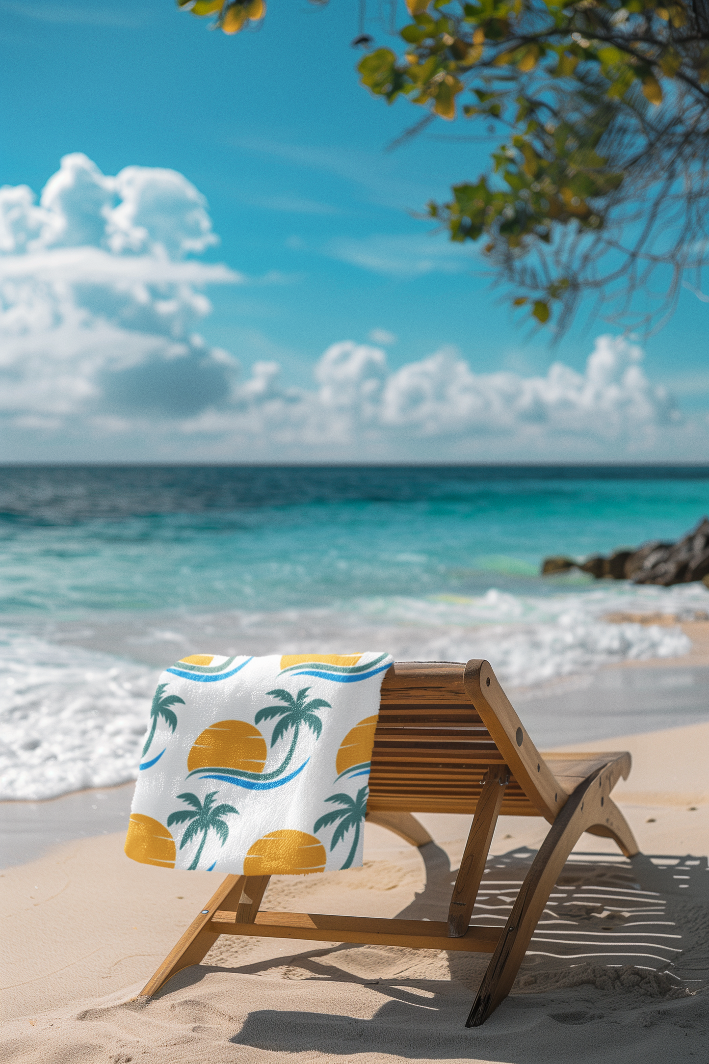 Tropical Palm Sunset Beach Towel | The SPED Sanctuary