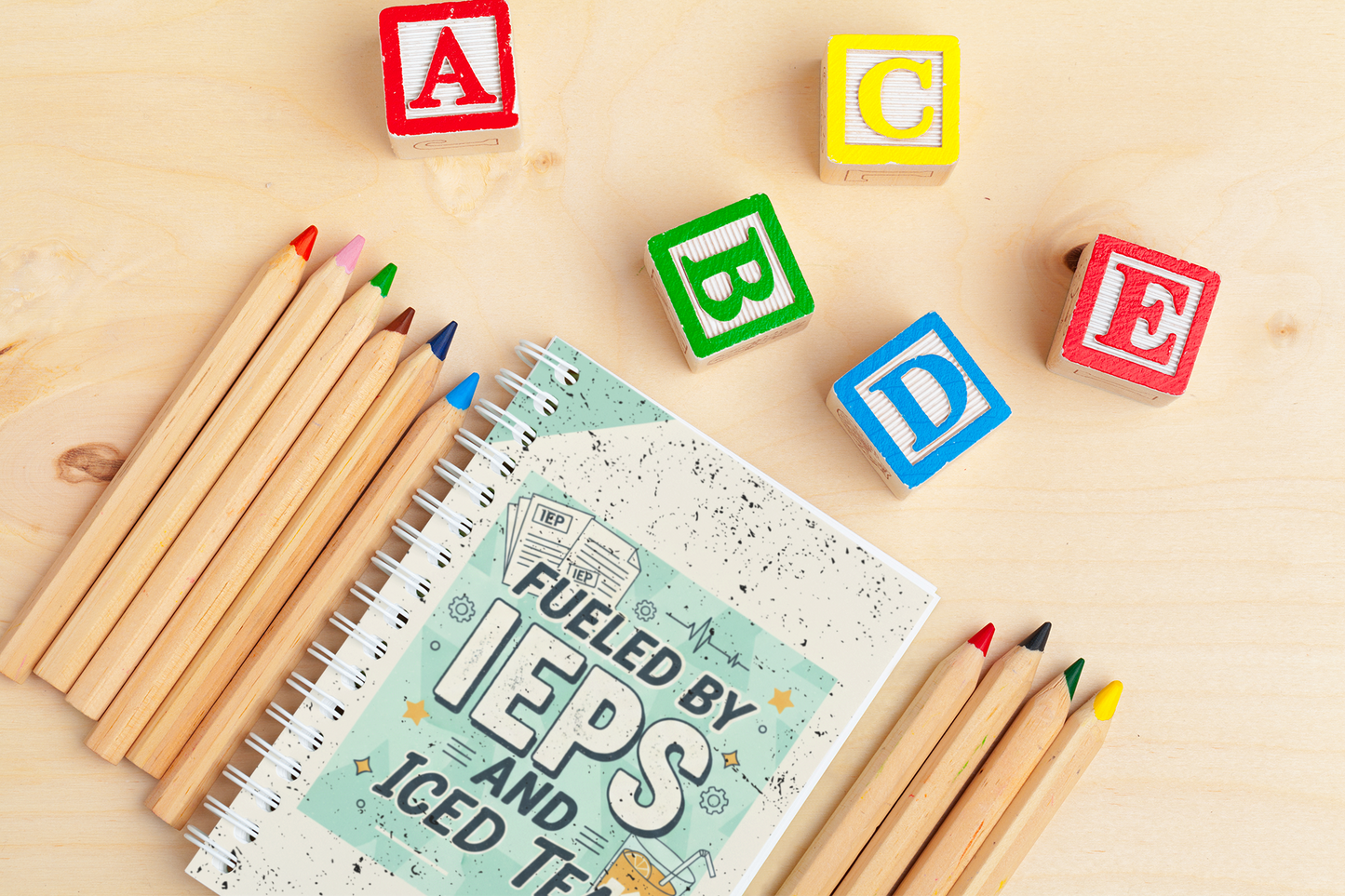 Spiral Notebook — “Fueled by IEPs and Iced Tea” | SPED Sanctuary Notebook