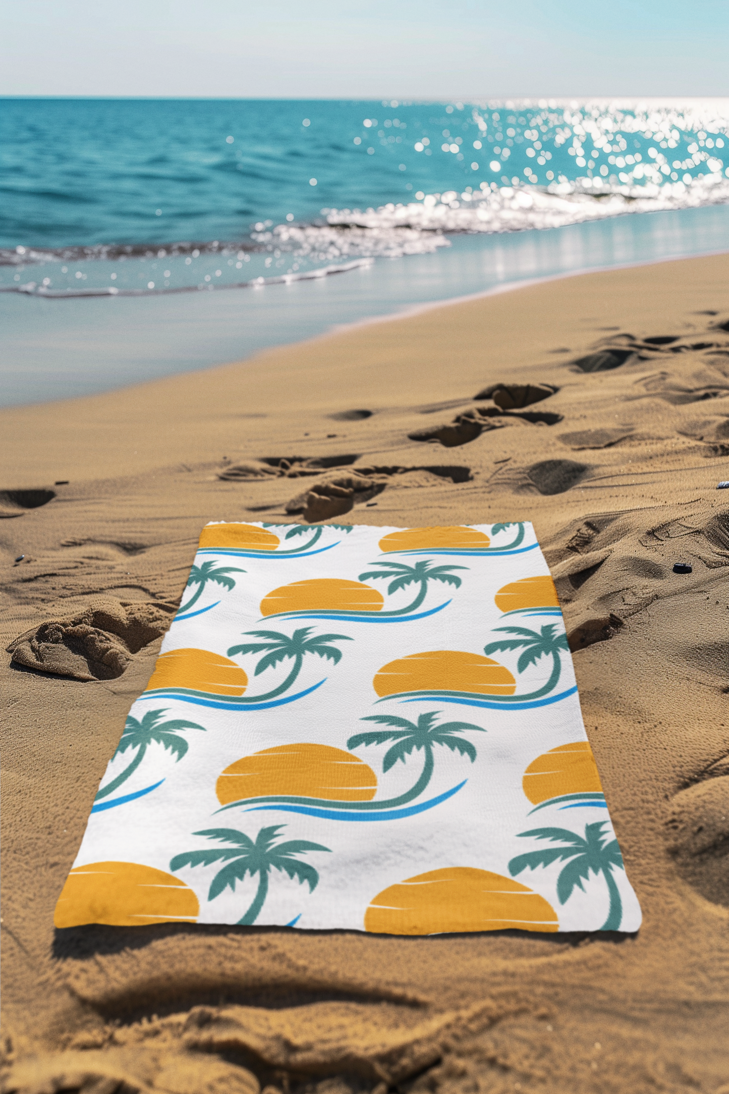 Tropical Palm Sunset Beach Towel | The SPED Sanctuary